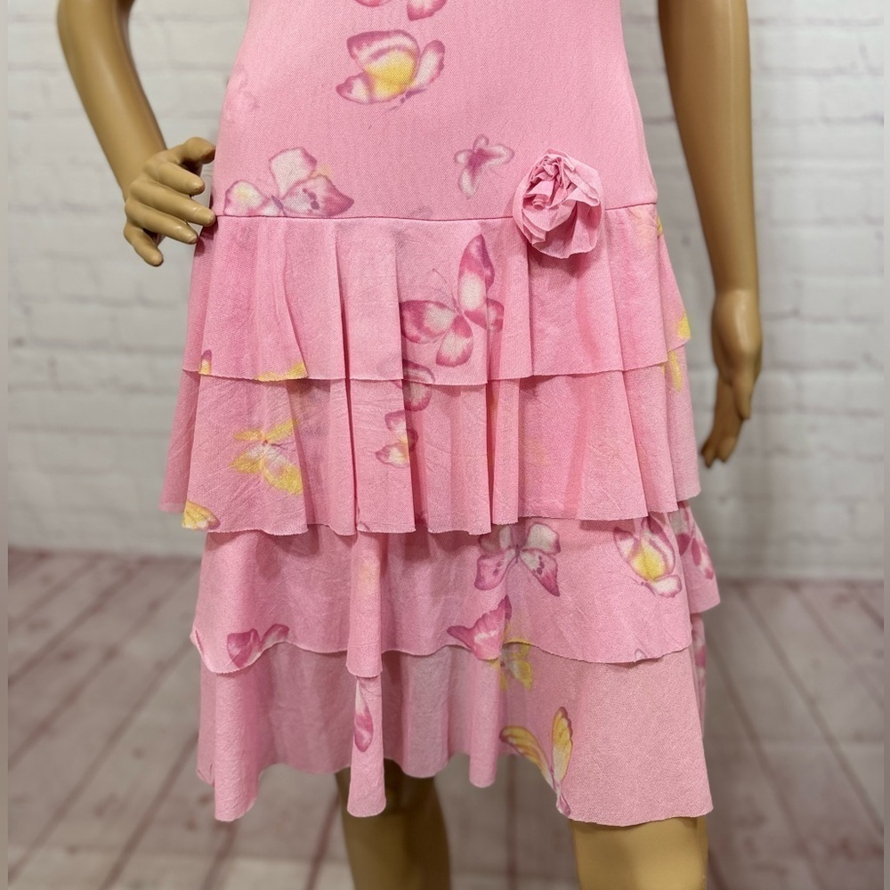 ARDEN B Spaghetti strap dress tiered mesh butterfly prints Small nwt Y2K Vintage - Picture 13 of 16